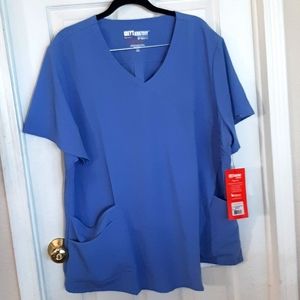 Womens Grey's Anatomy Blue Scrub Top, 4XL, NWT
